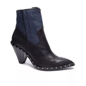 Chinese Laundry Ramble Western Leather Booties Studded Size 7